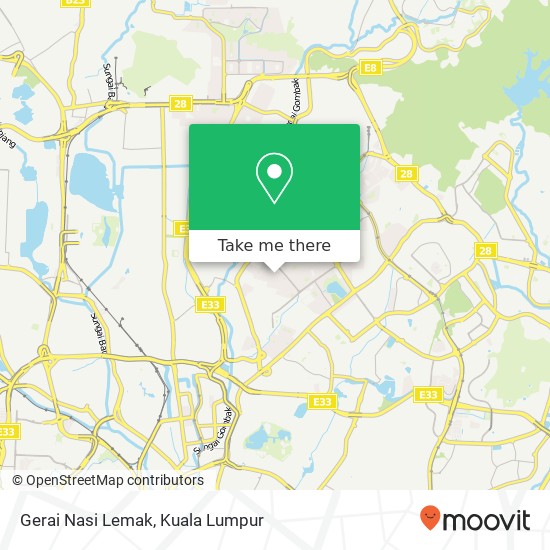 Gerai Nasi Lemak map