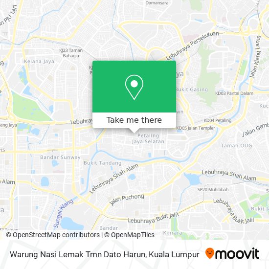 Warung Nasi Lemak Tmn Dato Harun map