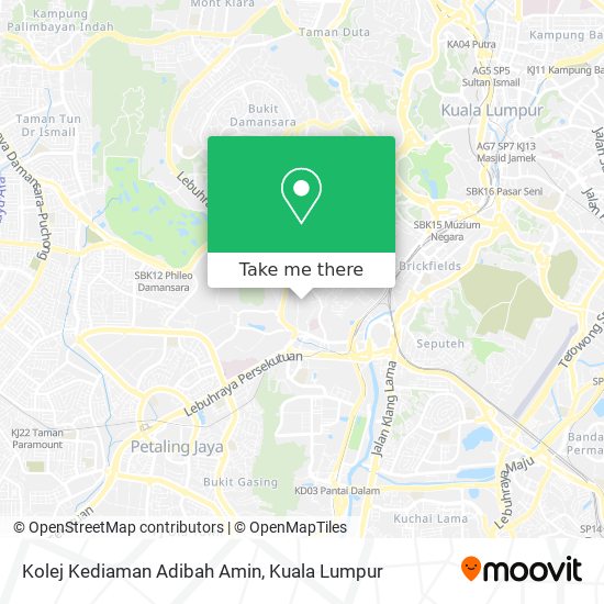 Kolej Kediaman Adibah Amin map