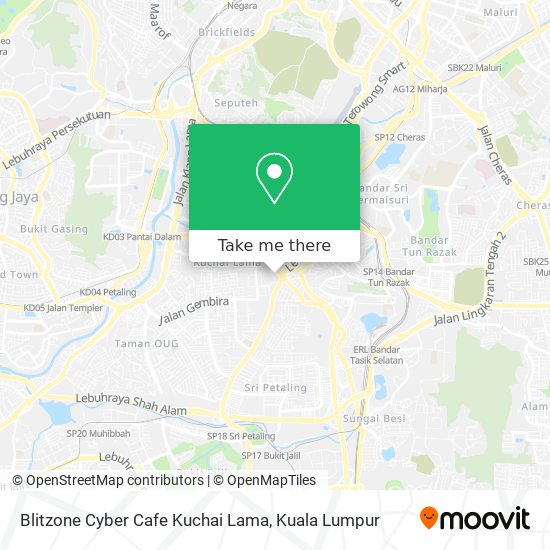 Peta Blitzone Cyber Cafe Kuchai Lama