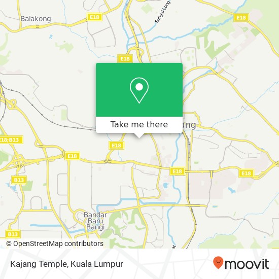 Kajang Temple map