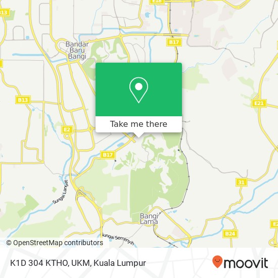 K1D 304 KTHO, UKM map