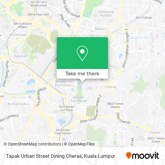 Peta Tapak Urban Street Dining Cheras