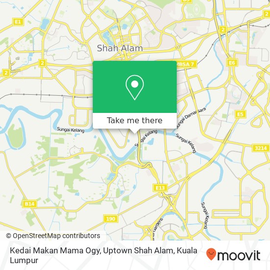 Peta Kedai Makan Mama Ogy, Uptown Shah Alam