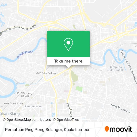 Persatuan Ping Pong Selangor map