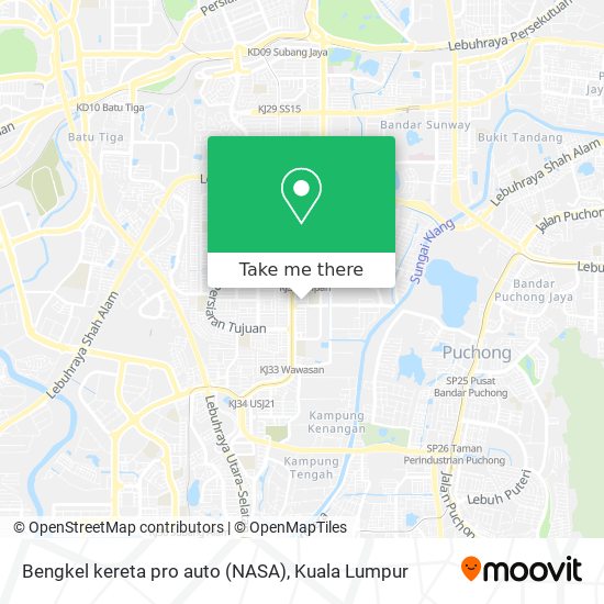 Bengkel kereta pro auto (NASA) map