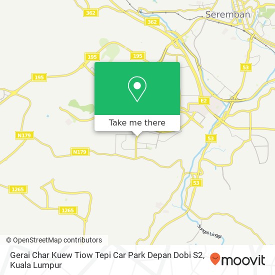 Gerai Char Kuew Tiow Tepi Car Park Depan Dobi S2 map