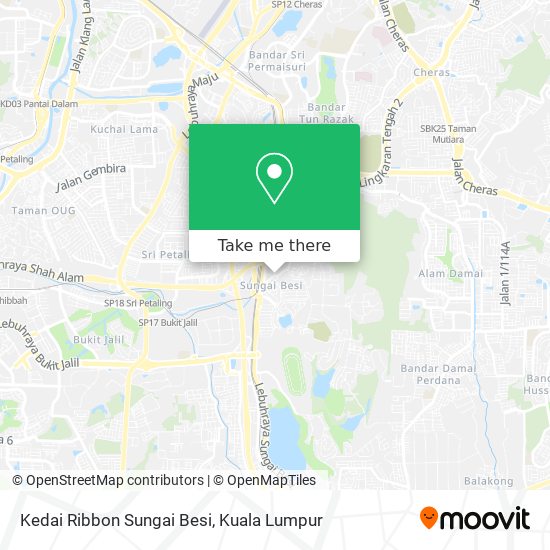 Kedai Ribbon Sungai Besi map