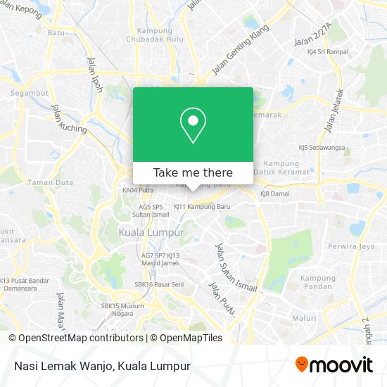 Nasi Lemak Wanjo map