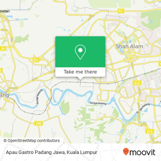 Apau Gastro Padang Jawa map