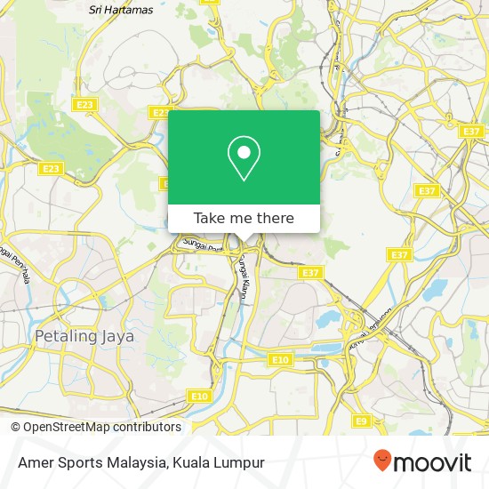 Amer Sports Malaysia map