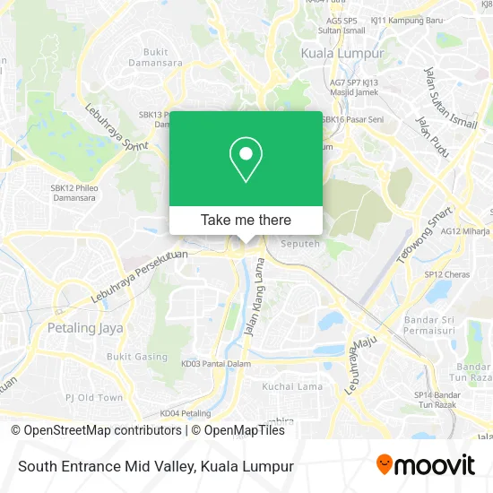 South Entrance Mid Valley map