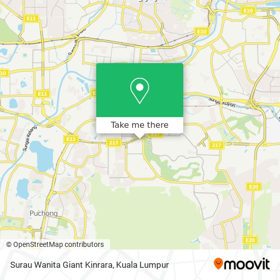 Surau Wanita Giant Kinrara map