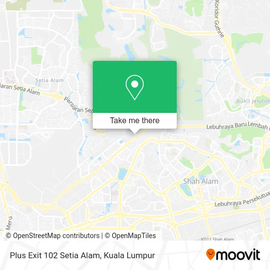 Plus Exit 102 Setia Alam map