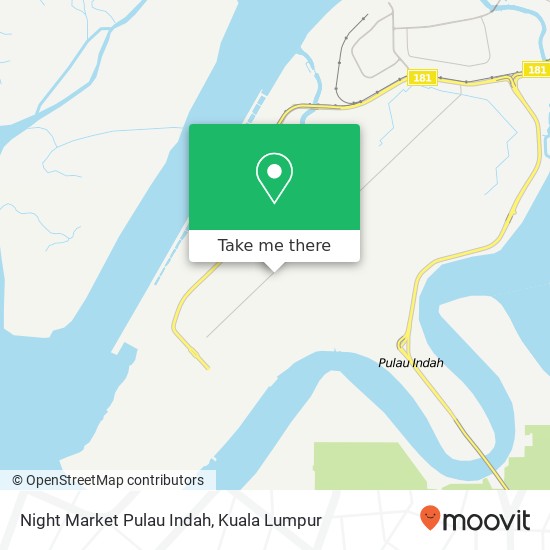 Peta Night Market Pulau Indah