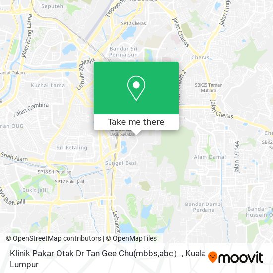 Klinik Pakar Otak Dr Tan Gee Chu map