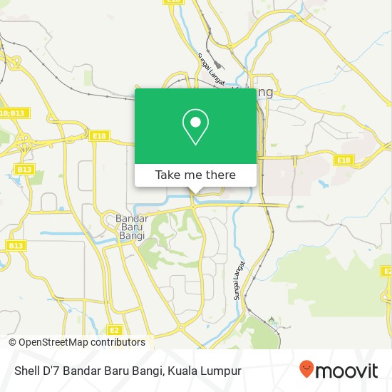 Shell D'7 Bandar Baru Bangi map