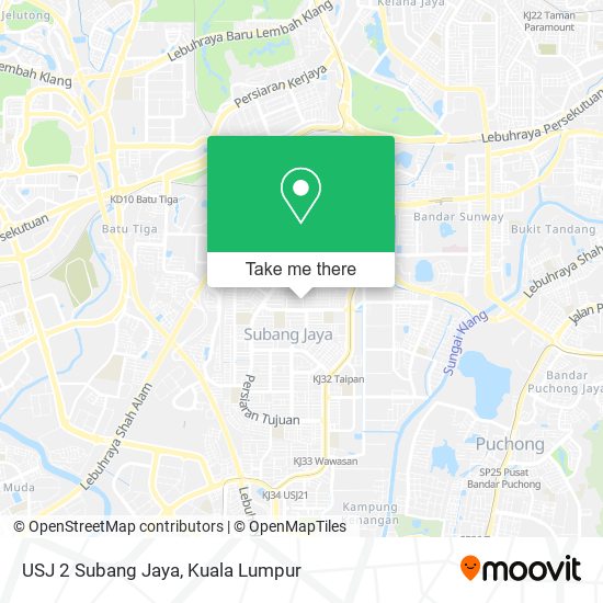 Peta USJ 2 Subang Jaya