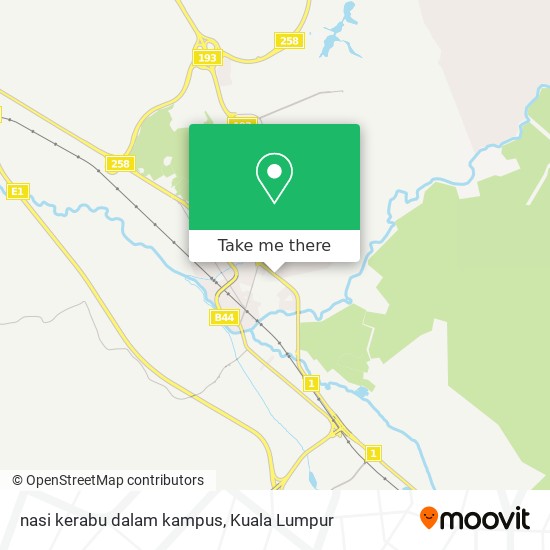 nasi kerabu dalam kampus map