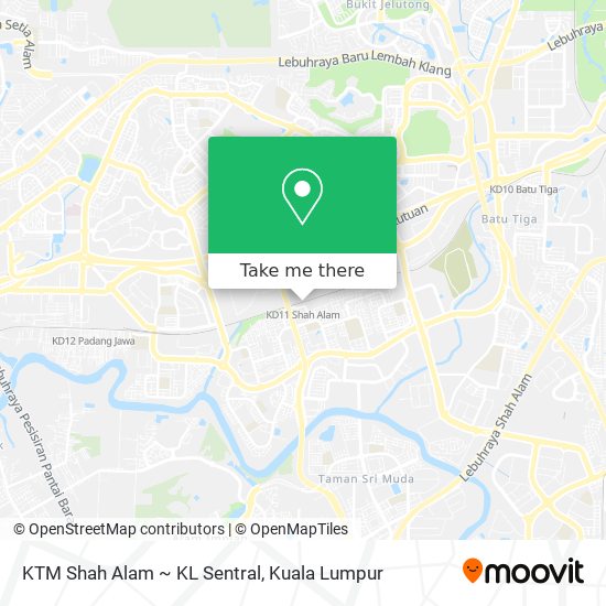 Peta KTM Shah Alam ~ KL Sentral