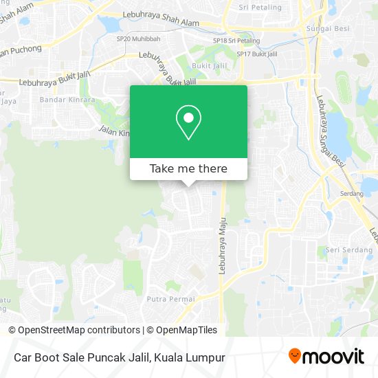 Peta Car Boot Sale Puncak Jalil