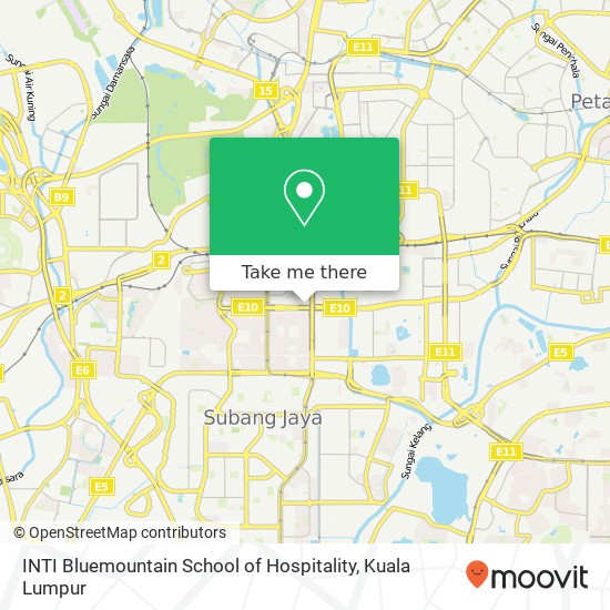 INTI Bluemountain School of Hospitality map