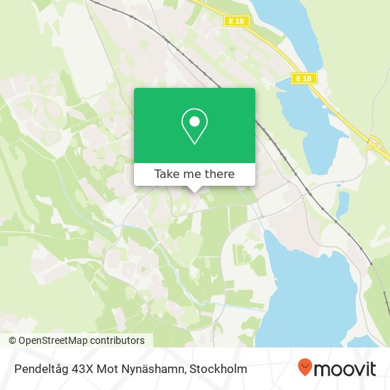 Pendeltåg 43X Mot Nynäshamn map