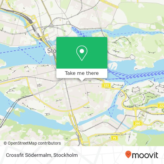 Crossfit Södermalm map