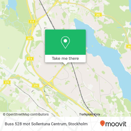 Buss 528 mot Sollentuna Centrum map