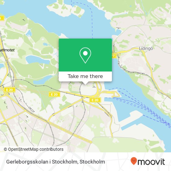 Gerleborgsskolan i Stockholm map