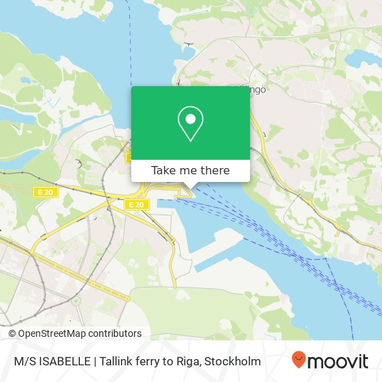 M / S ISABELLE | Tallink ferry to Riga map