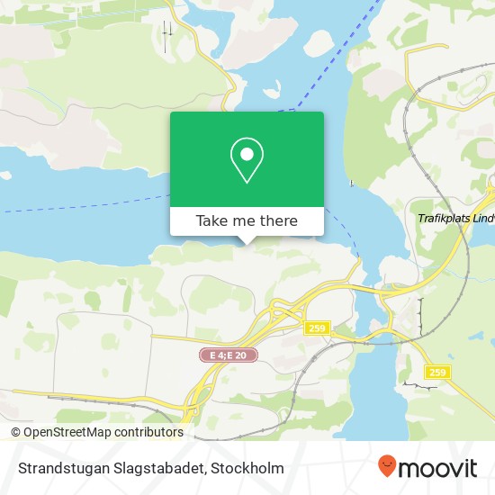 Strandstugan Slagstabadet map