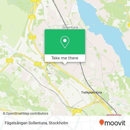 Fågelsången Sollentuna map