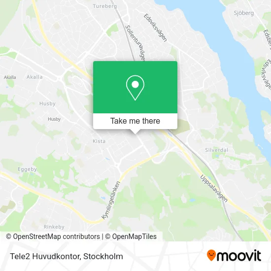 Tele2 Huvudkontor map