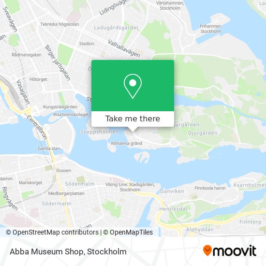 Abba Museum Shop map