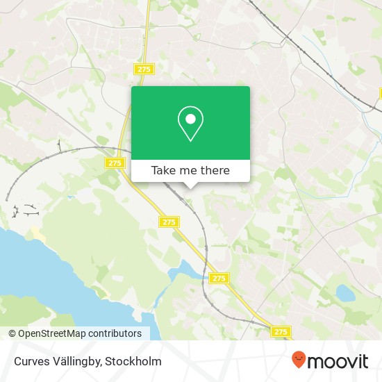 Curves Vällingby map