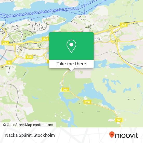 Nacka Spåret map