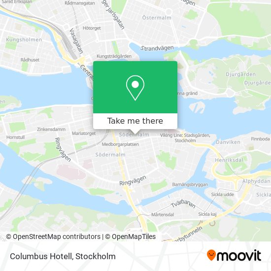 Columbus Hotell map