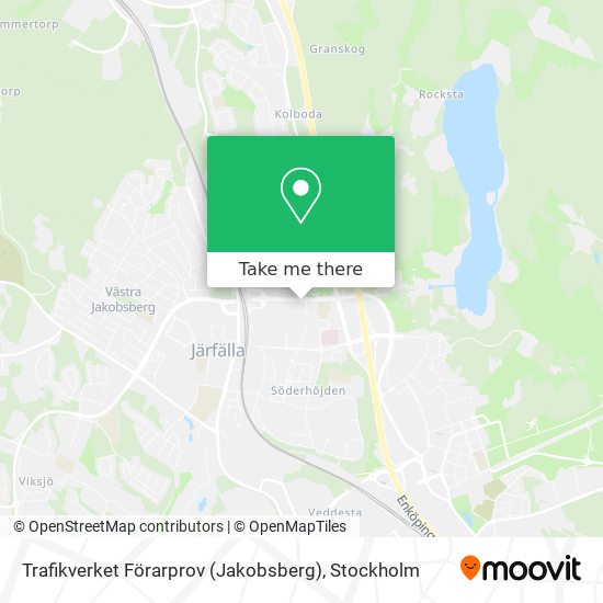 Trafikverket Förarprov (Jakobsberg) map