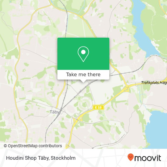 Houdini Shop Täby map