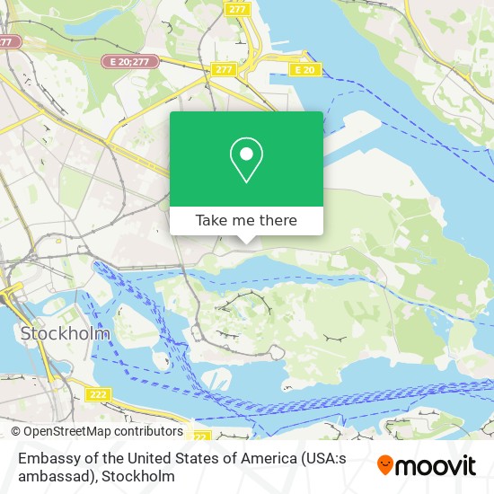 Embassy of the United States of America (USA:s ambassad) map