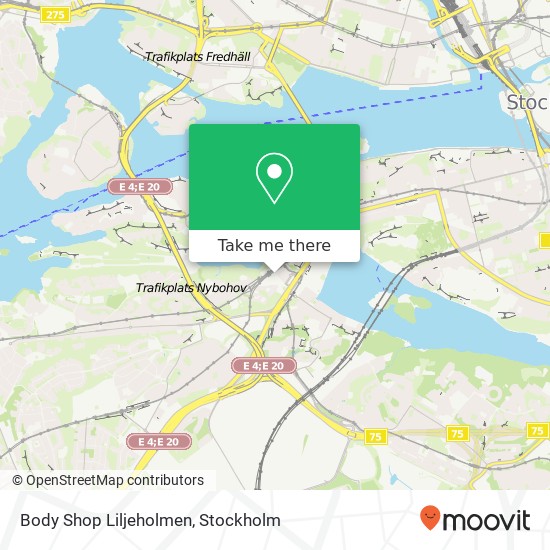 Body Shop Liljeholmen map