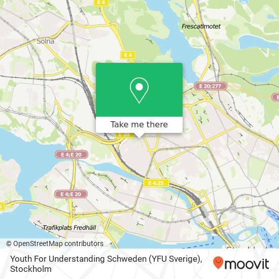 Youth For Understanding Schweden (YFU Sverige) map