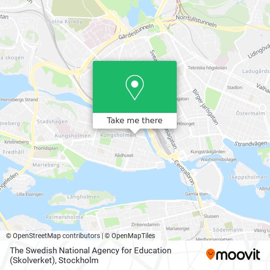 The Swedish National Agency for Education (Skolverket) map