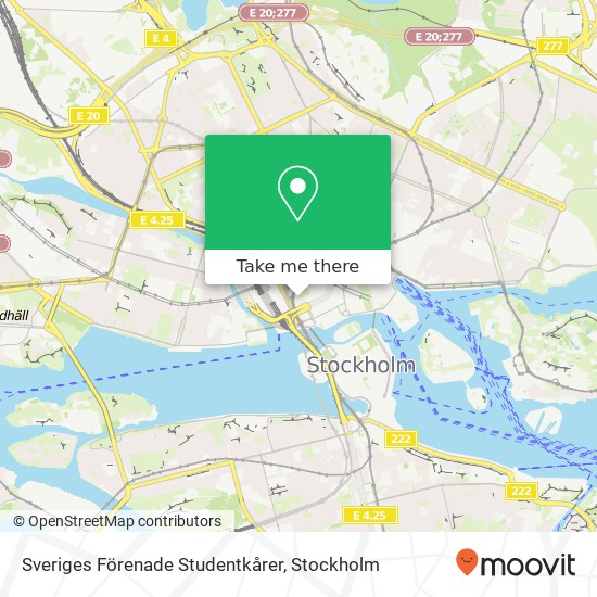 Sveriges Förenade Studentkårer map