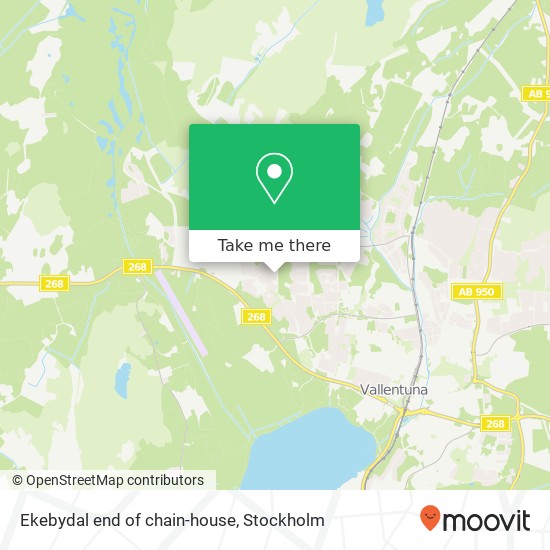 Ekebydal end of chain-house map