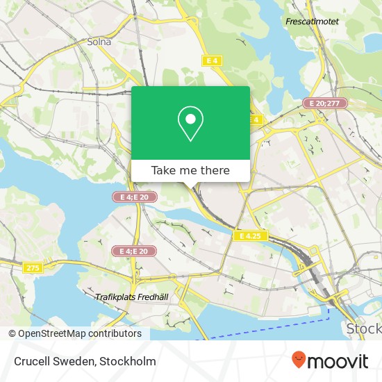 Crucell Sweden map