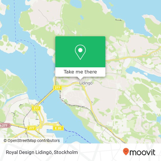 Royal Design Lidingö map