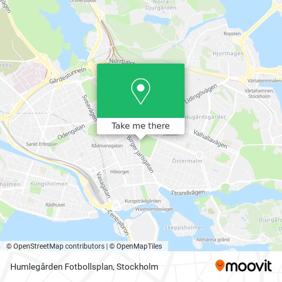 Humlegården Fotbollsplan map