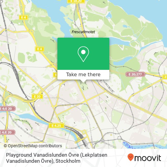 Playground Vanadislunden Övre (Lekplatsen Vanadislunden Övre) map